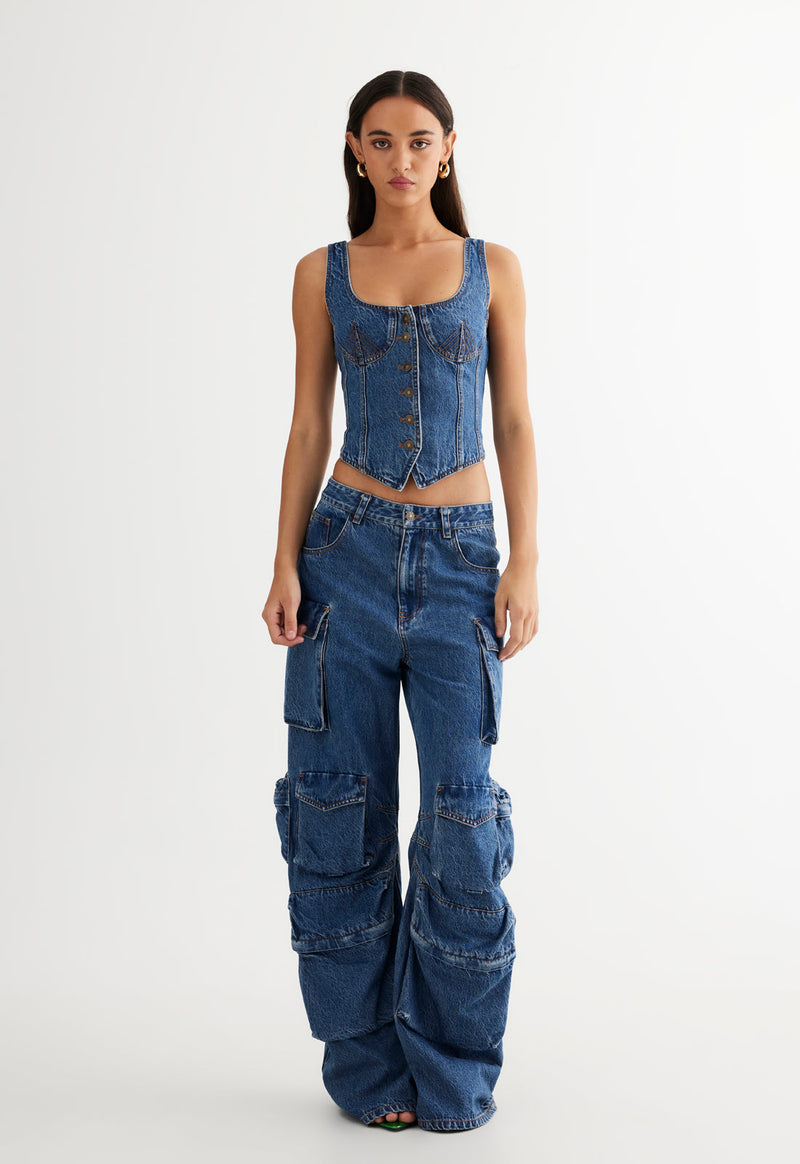 Smokeshow Jean in Blue Denim