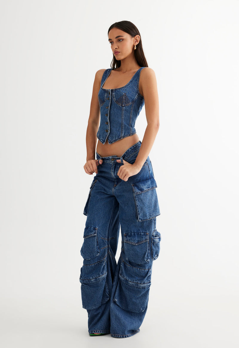Smokeshow Jean in Blue Denim