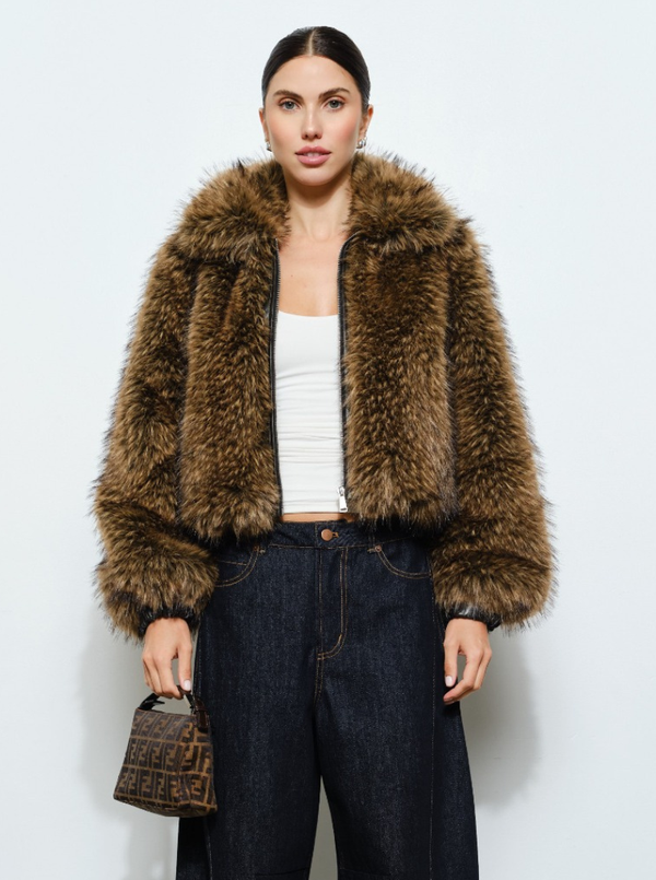 ALESSANDRA COAT IN BROWN