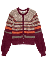 MALIA SWEATER IN BERRY STRIPE