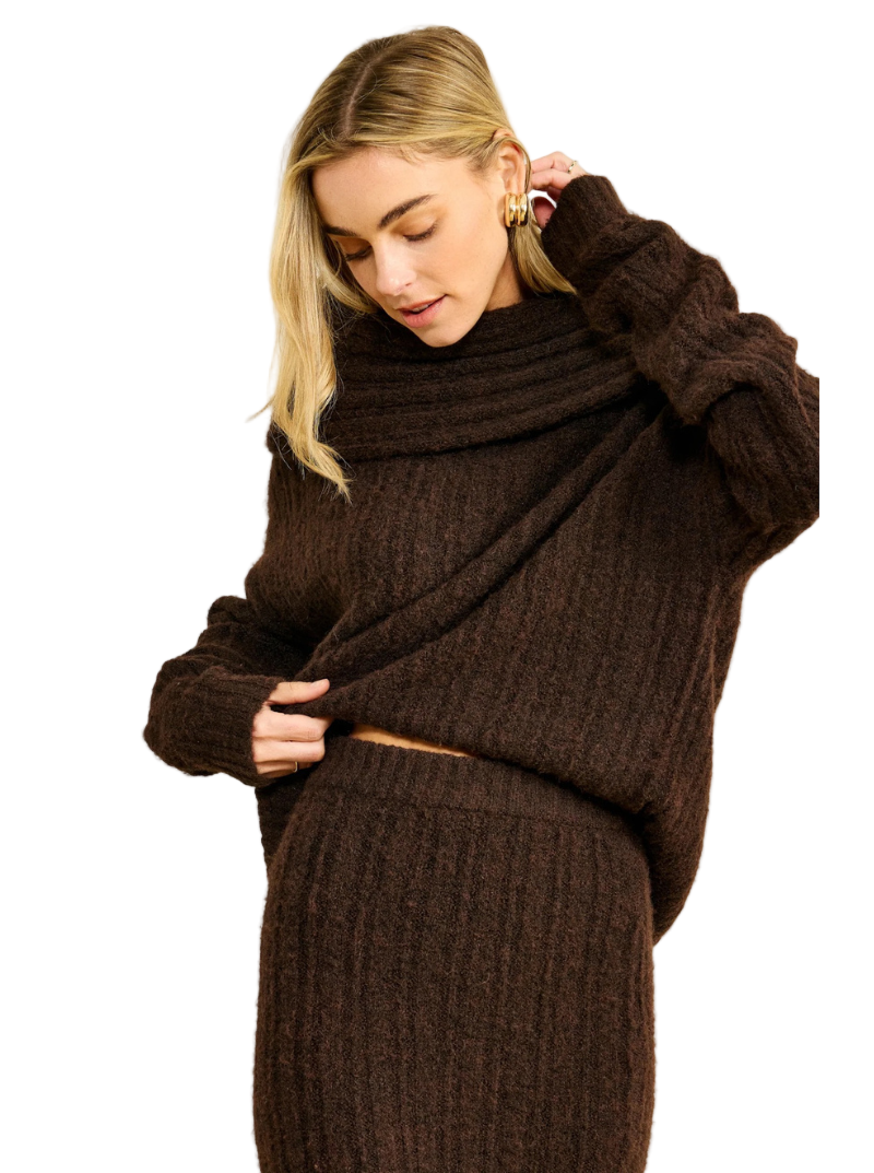 OPHELIE SWEATER IN CHOCOLATE