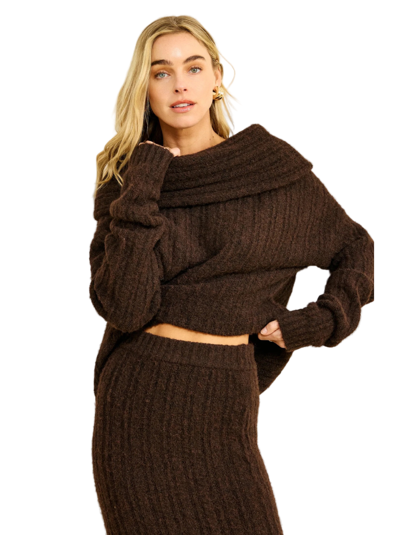 OPHELIE SWEATER IN CHOCOLATE