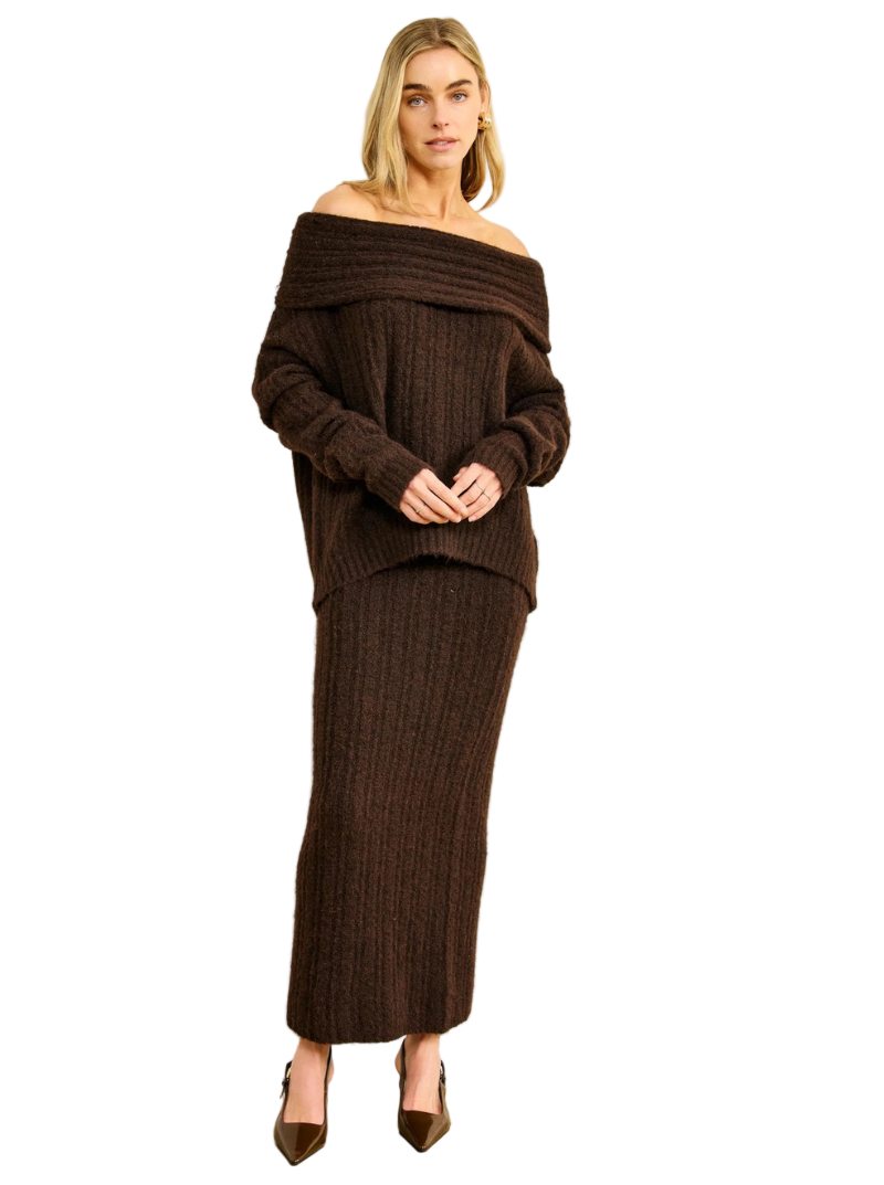 OPHELIE SWEATER IN CHOCOLATE