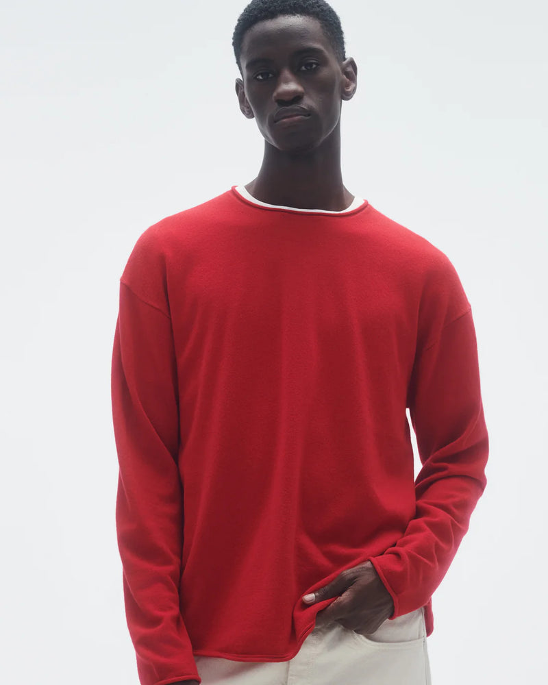 Oversized Crew in True Red