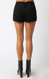 90'S SUEDE SHORT IN BLACK