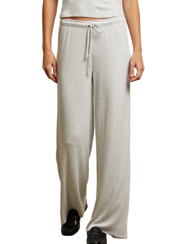 B109-R135 MADDIE WAFFLE PANT IN ASH