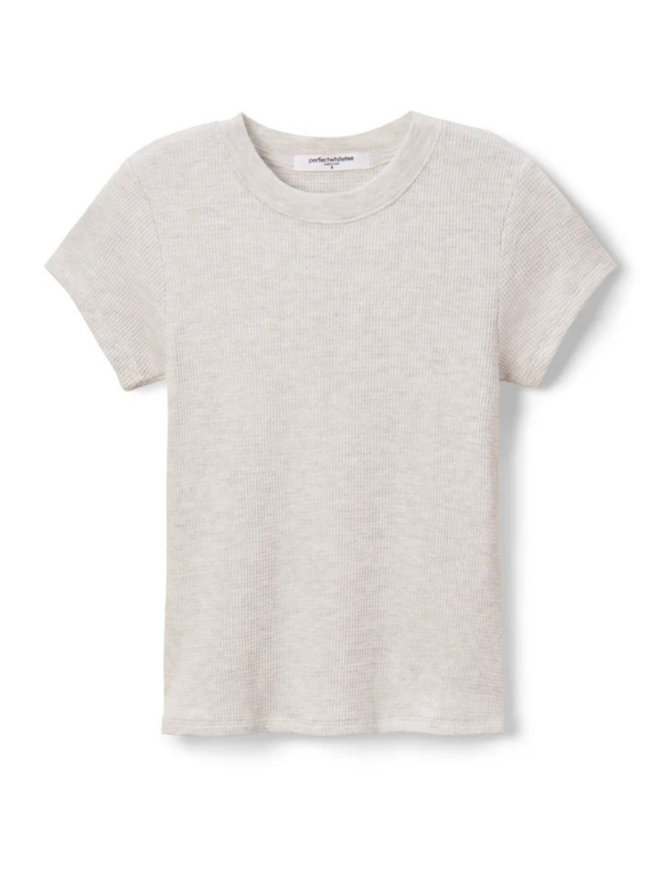 T292-R135 MINDY WAFFLE TEE IN ASH