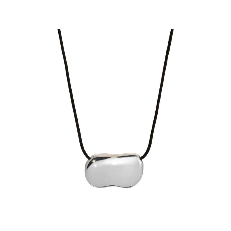 Pebble Necklace in Silver/Black