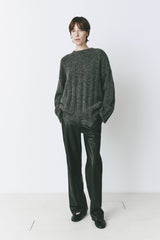 VENDÔME Wide Rib Boxy Sweater in Cinder