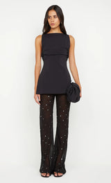 ARIELLE PANT IN BLACK SEQUIN