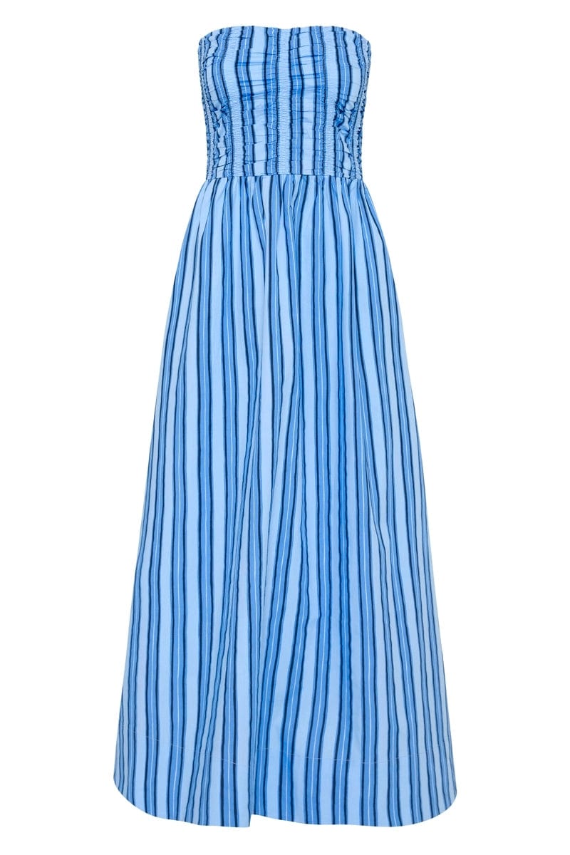 Dominquez Midi Dress Akaia Stripe Blue