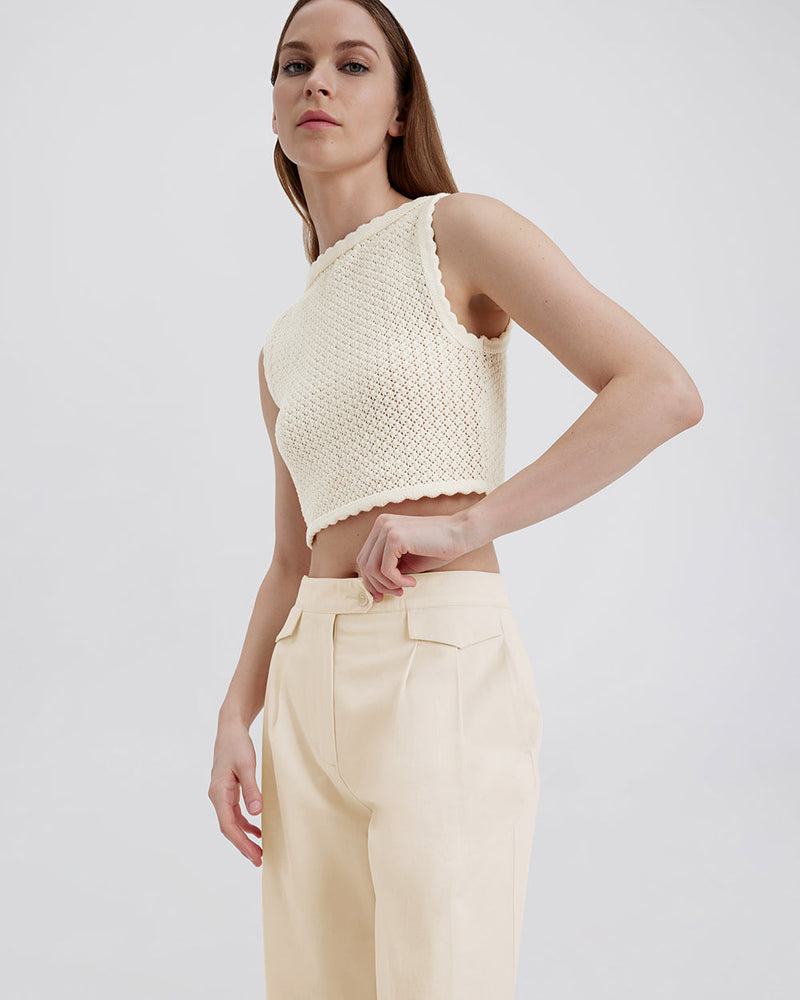 The Tori Pant in Ecru