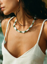 AZURE FRESHWATER PEARL VINTAGE NECKLACE