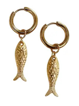 CORFU GOLD FISH EARRINGS