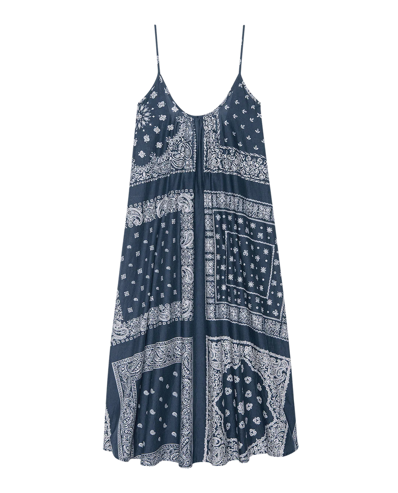 THE SLIP SLEEP DRESS IN BANDANA PATCHWORK