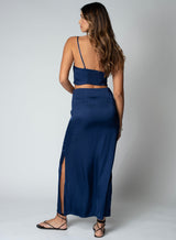 Silky Le Bra Top in Navy