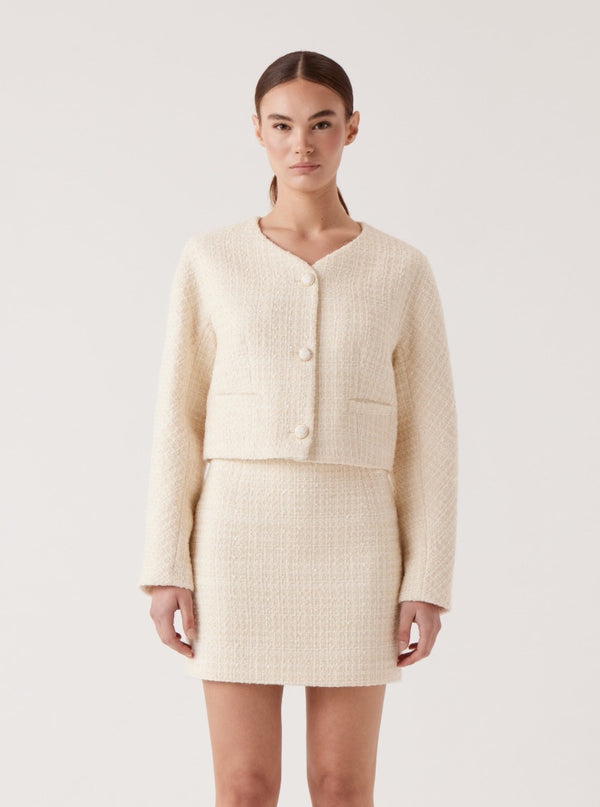 Eloise Mini Skirt in Cream