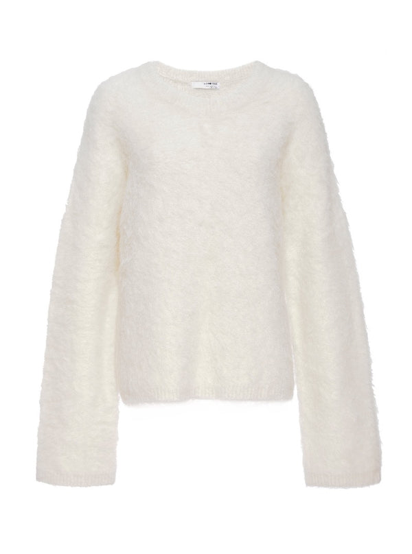 Ailee Fuzzy Sweater in Ivory