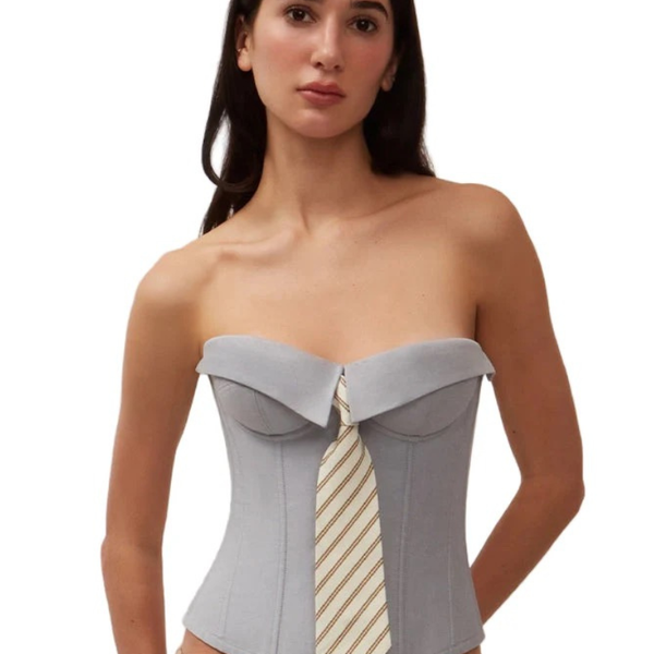 CHRYS OXFORD CORSET IN GREY – Indigo Octopus