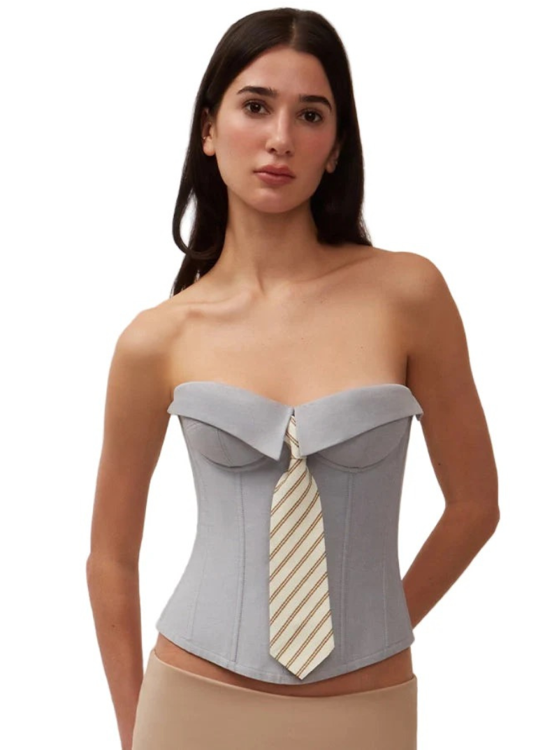 CHRYS OXFORD CORSET IN GREY – Indigo Octopus