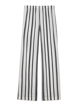 ELAIN PANT IN IVORY AND BLACK MONOGRAM STRIPE