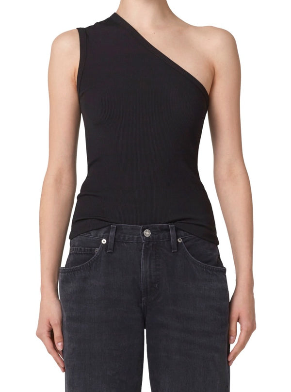 Yasmin Asymmetric Tank in Black