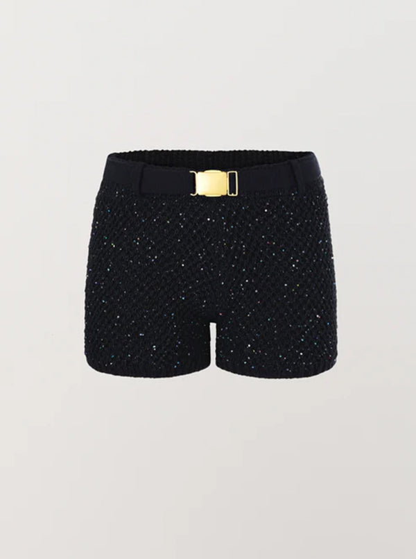 Grace Sequined Short in Black