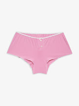 Indio Striped Booty Shorts in Pink Stripe