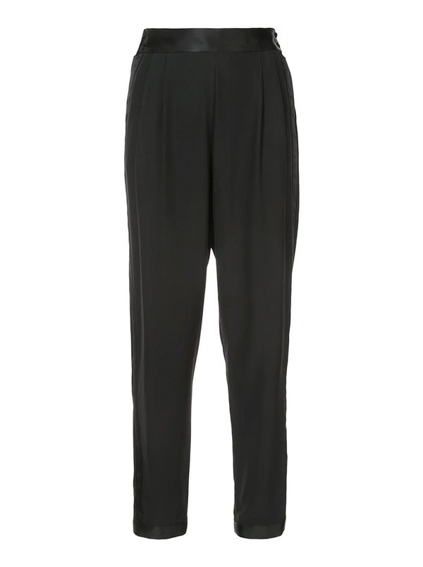 Pleated Tuxedo Pant in Black