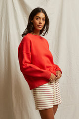 S116-JANET COTTON SWEATER IN POPPY