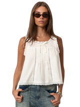 BABY DOLL LACE TOP IN VANILA