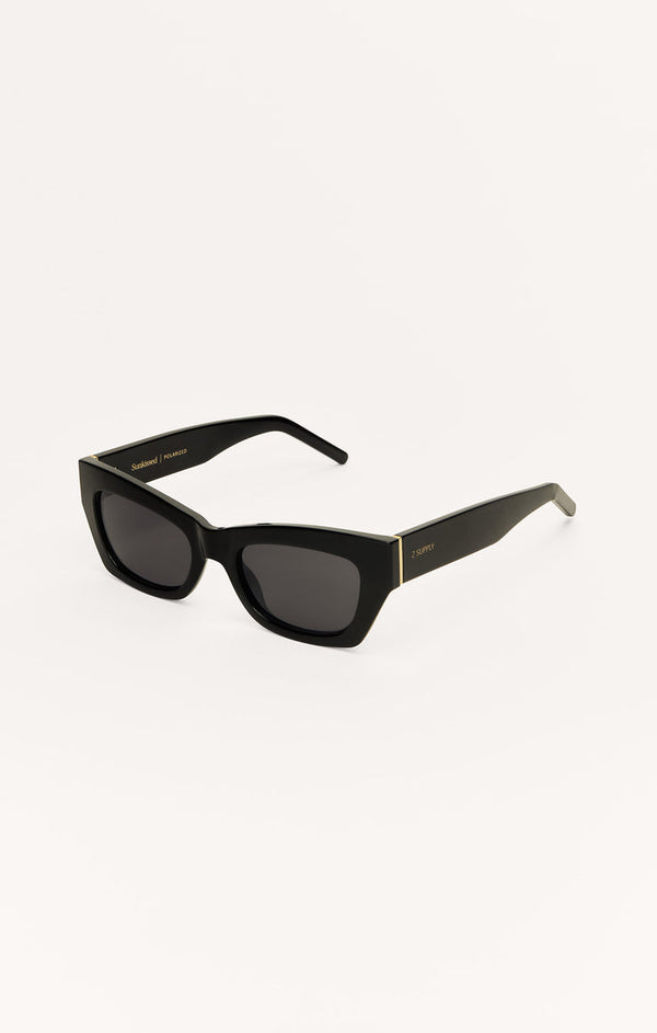 Sunkissed Polarized Sunglasses in Polished Black Grey