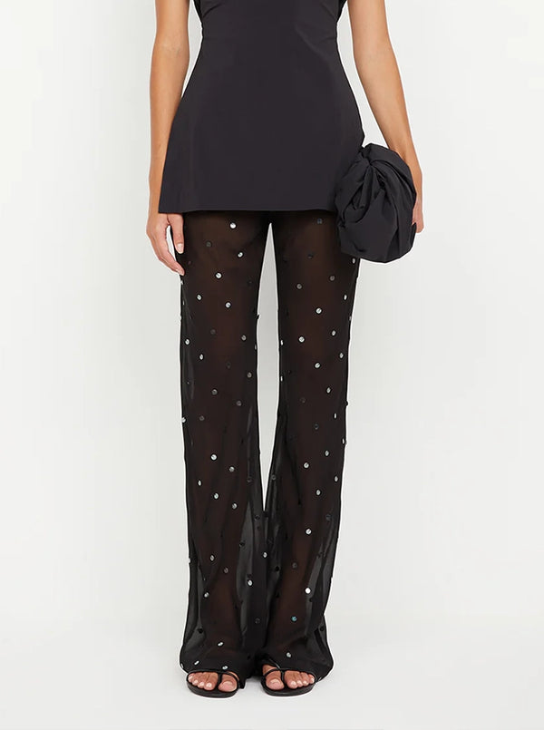 ARIELLE PANT IN BLACK SEQUIN
