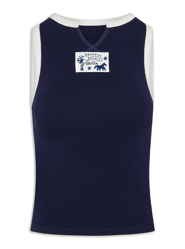 x BELLA HADID DREAMER COTTON TANK IN LONE STAR BLUE