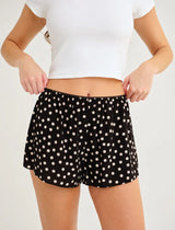 BLOOM SHORT IN BLACK DITSY DOT