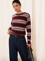 BORROWED FROM THE BOYS IN BURGUNDY STRIPE