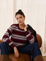 BORROWED FROM THE BOYS IN BURGUNDY STRIPE