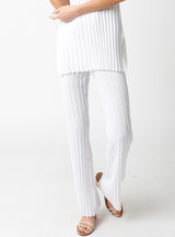 Ribbed Pant in White
