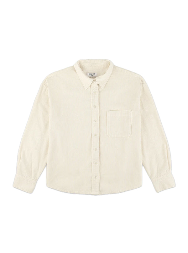 CORDUROY SHIRT IN CREAM