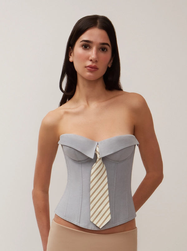 CHRYS OXFORD CORSET IN GREY