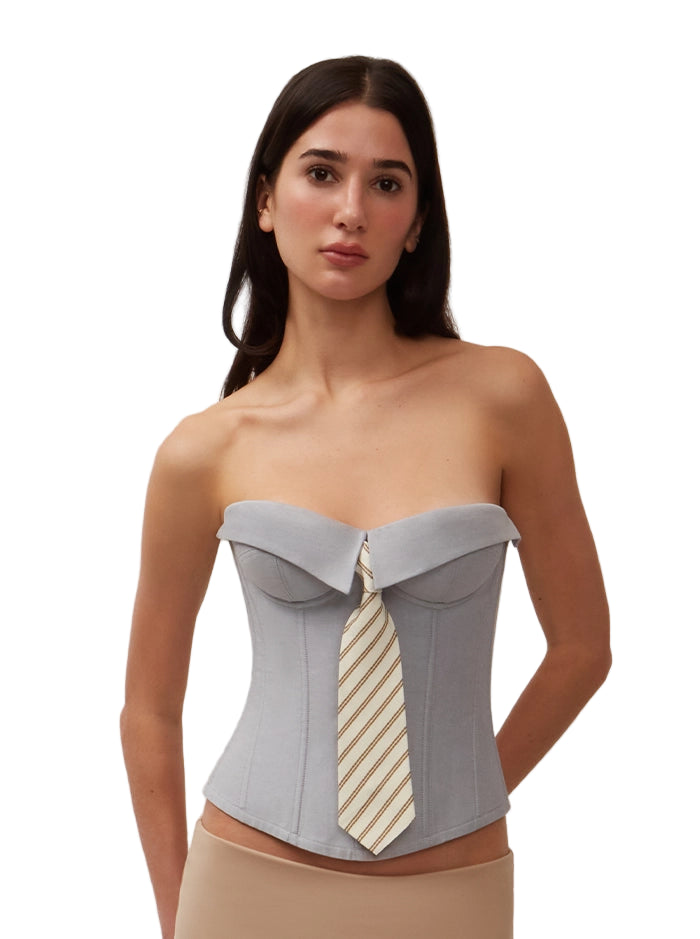 CHRYS OXFORD CORSET IN GREY – Indigo Octopus