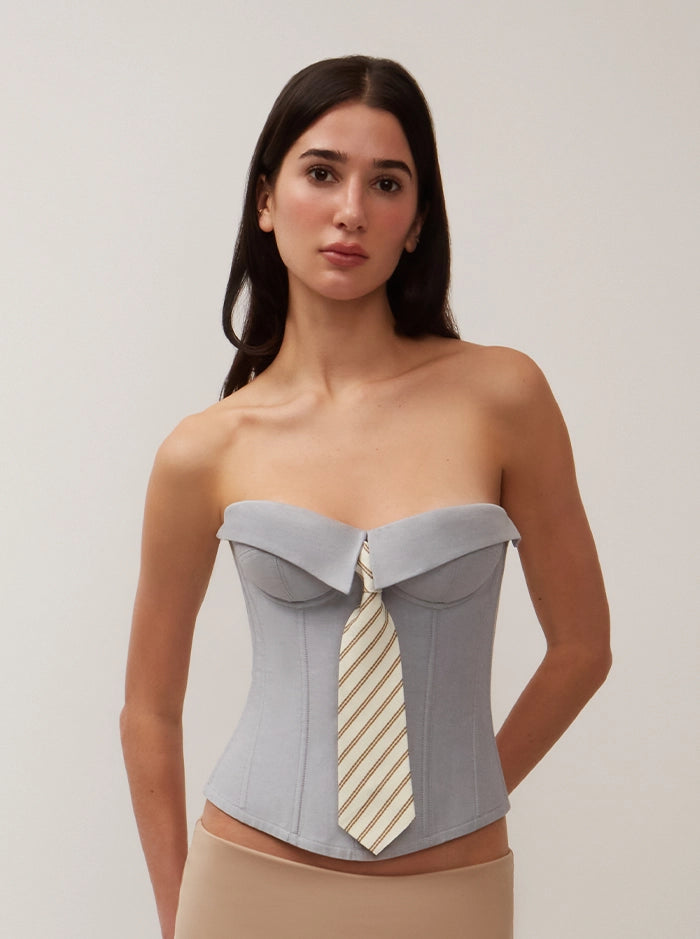 CHRYS OXFORD CORSET IN GREY