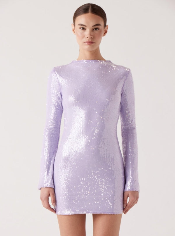 Dasha Sequin Dress in Lavender