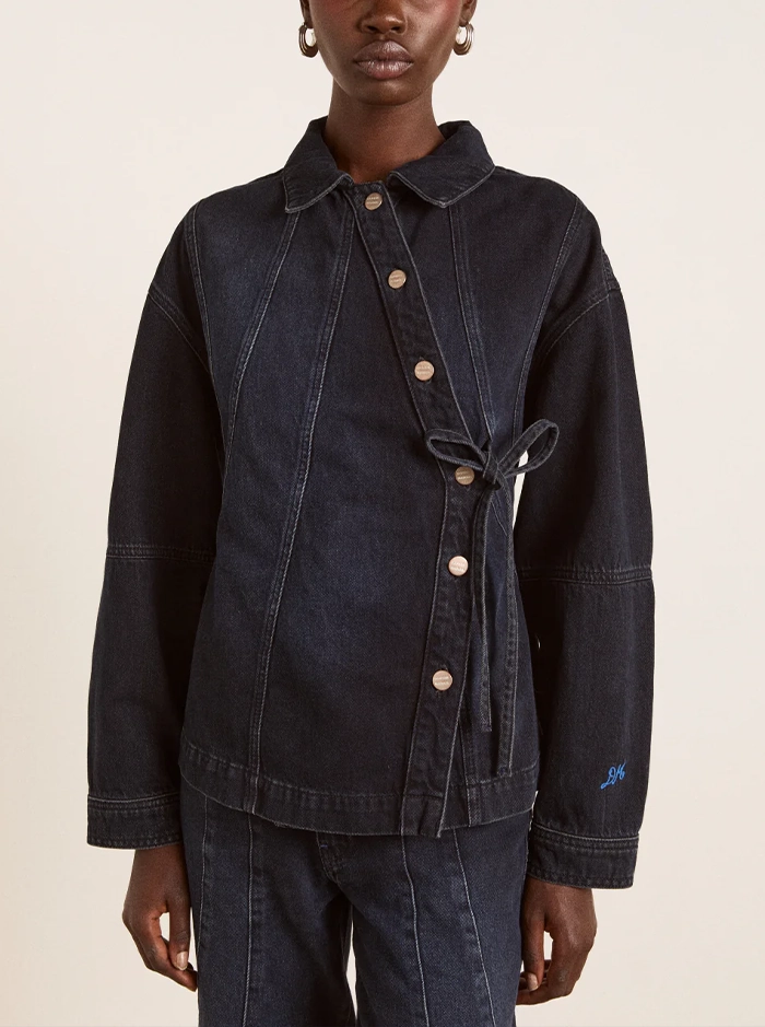FINELLA DENIM SHIRT IN WAVY SEAMS