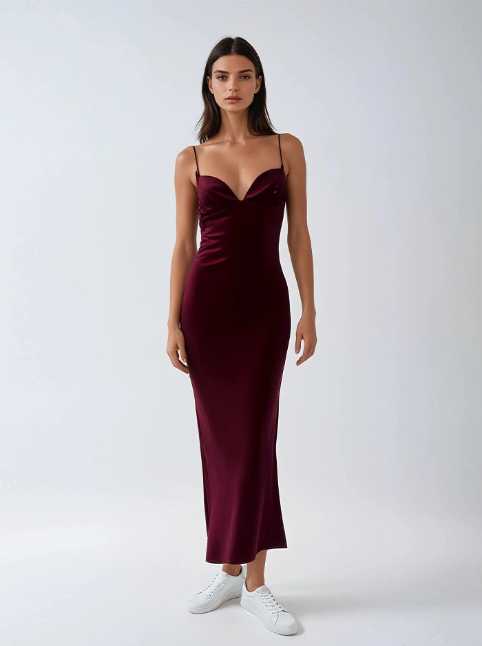 MERLOT MUSE DRESS IN WINE