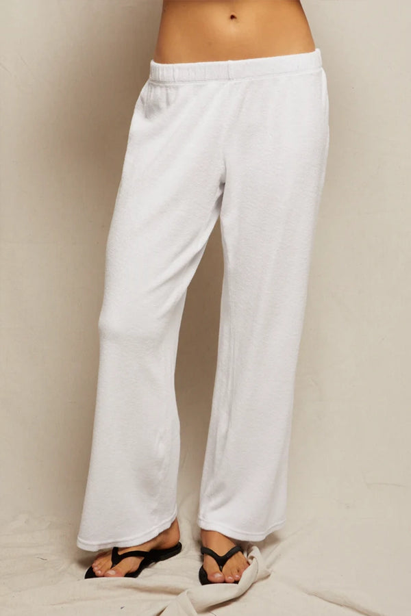 B85 KATIE TERRY PANTS IN WHITE