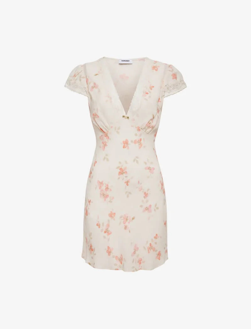 ESSEX MINI DRESS IN WHISPER FLORAL