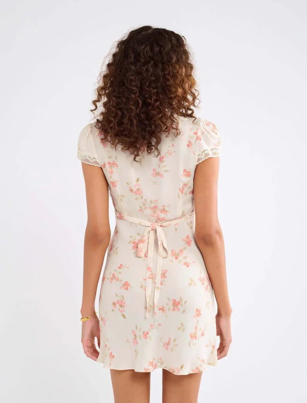 ESSEX MINI DRESS IN WHISPER FLORAL
