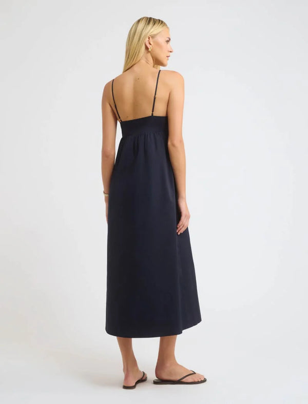 EVERYDAY MIDI DRESS IN NAVY