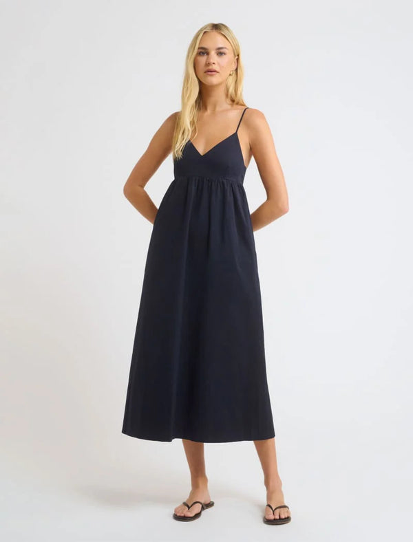 EVERYDAY MIDI DRESS IN NAVY